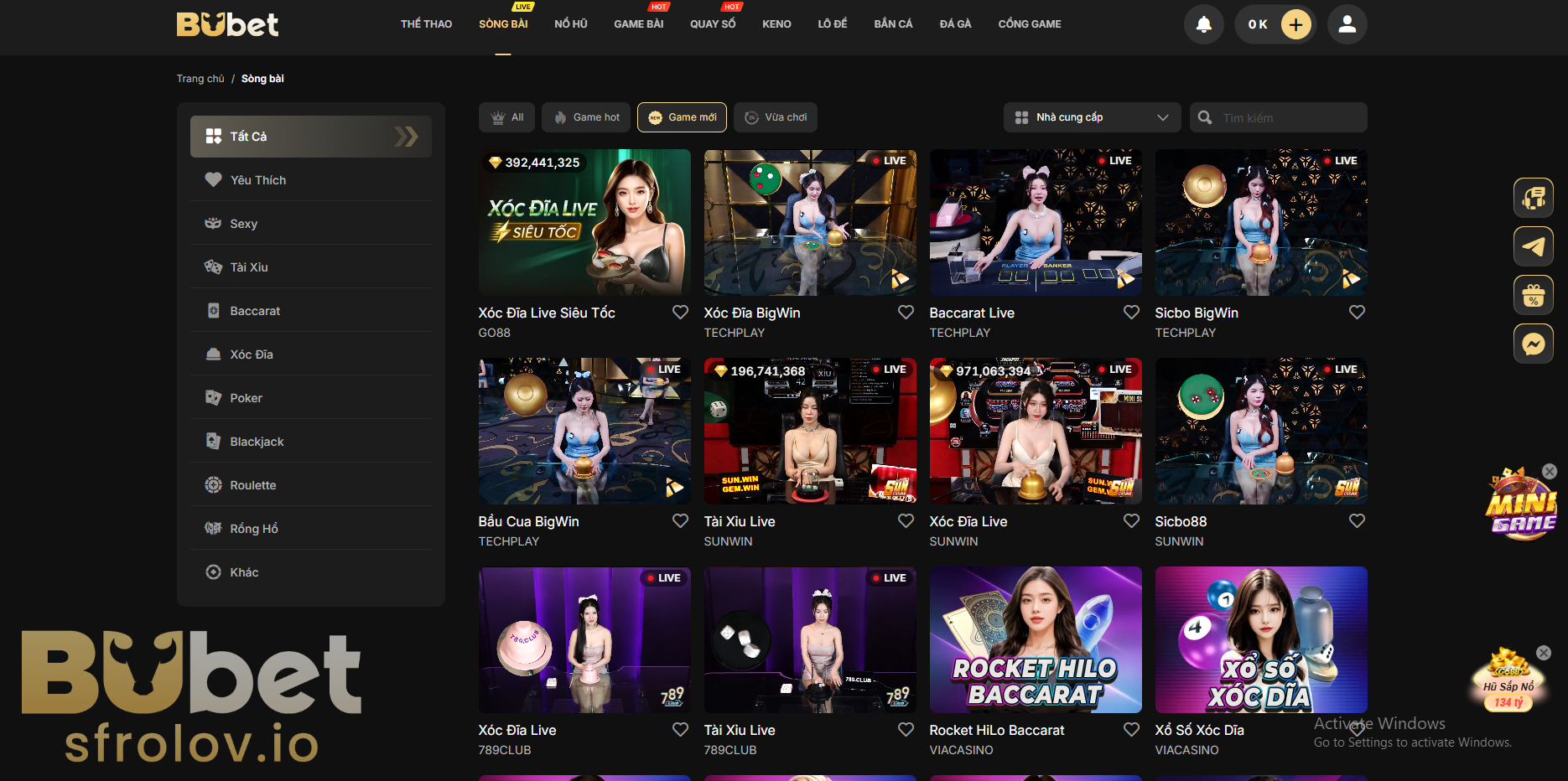 Trải nghiệm người chơi tại Casino BUBET
