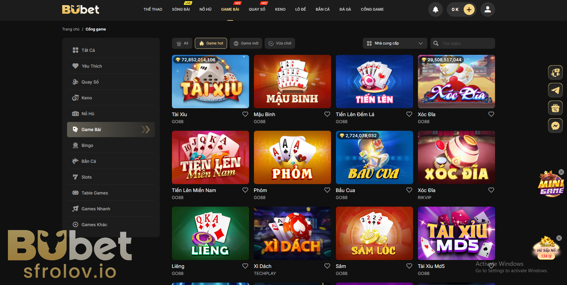 Game Bài tại BUBET kiếm tiền siêu nhanh