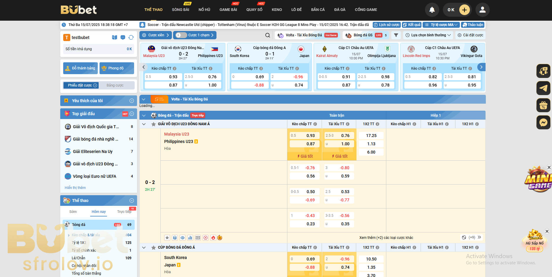 Những trải nghiệm của game thủ trên nền tảng thể thao